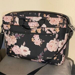 Floral Black Laptop Bag